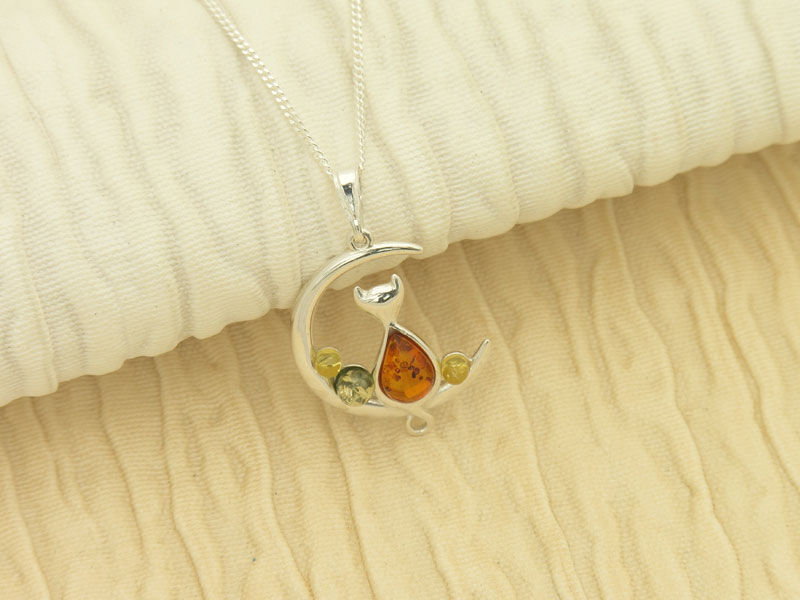 Amber Cat Necklace