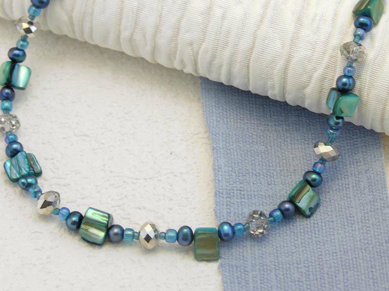 Cyan Shimmer A Shine Necklace