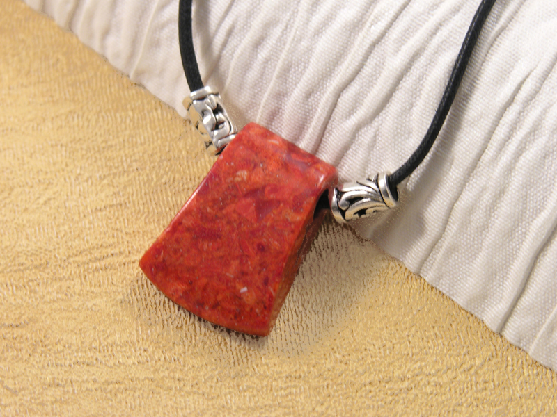 Sponge Coral Axe Pendant
