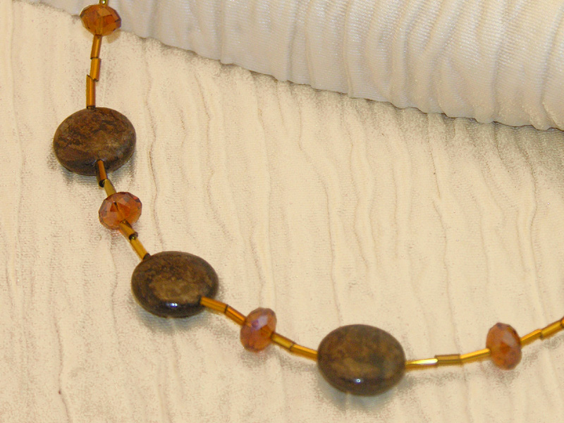 Bronze Button Necklace
