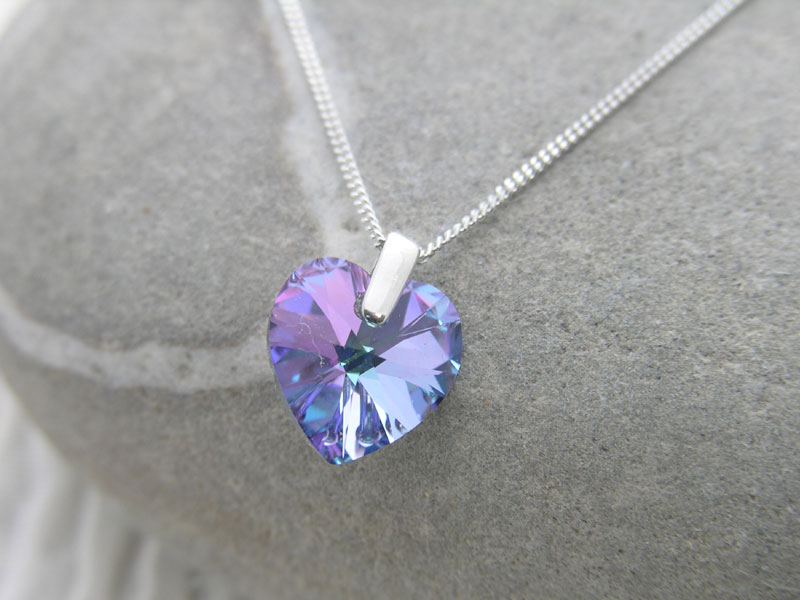 Lavender Heart Medium Necklace
