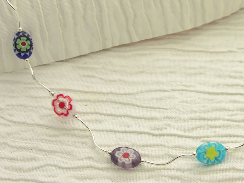 Millefiori Oval Necklace
