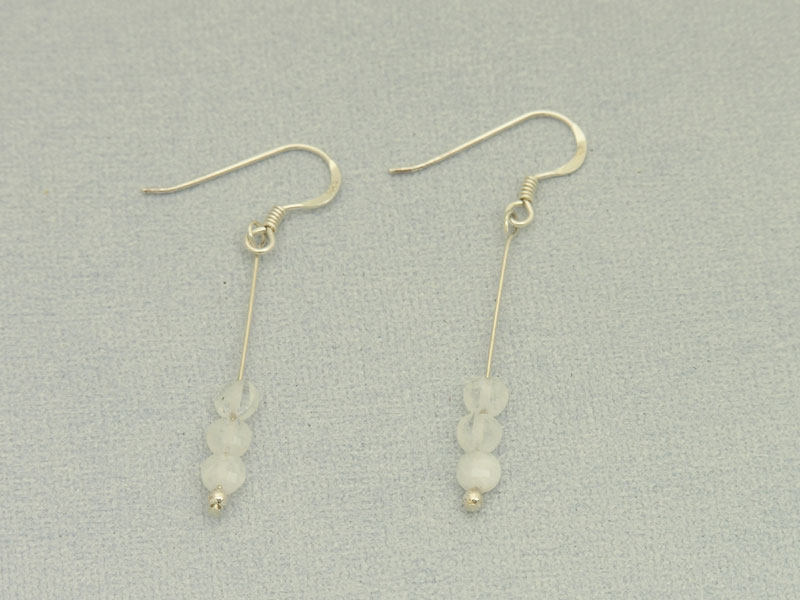 Moonstone Coin Earrings