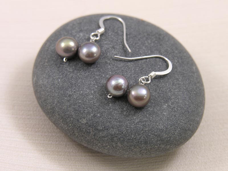 Platinum Dancing Pearls Earrings