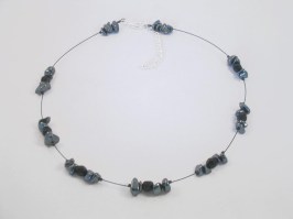 Crystal Gem Necklace Hematite