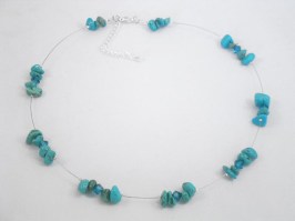 Crystal Gem Necklace Turquoise