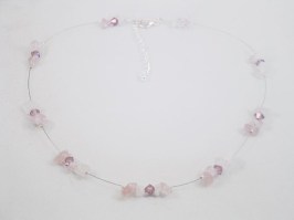 Crystal Gem Necklace Rose