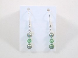 Pearl Drop Earrings Peridot