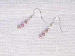 Pearl Drop Earrings Amethyst