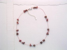 Crystal Gem Necklace Rhodonite