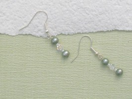 Pearl Drop Earrings Moss A Ice