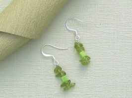 Crystal Gem Earrings Peridot