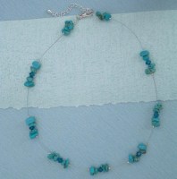 Crystal Gem Necklace Turquoise