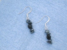 Crystal Gem Earrings Hematite