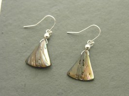 Abalone Fan Earrings - Back