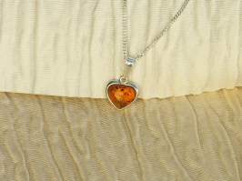 Amber Heart Necklace