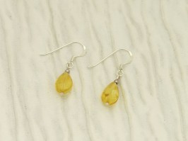 Amber Pear Earrings Lemon