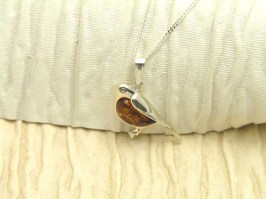 Amber Robin Necklace