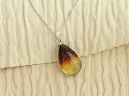 Amber Sunset Drop Necklace