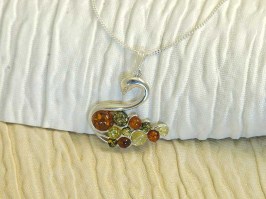 Amber Swan Necklace