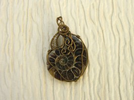Ammonite Pendant Bronze