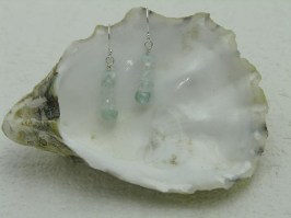 Aquamarine Rondelle Earrings