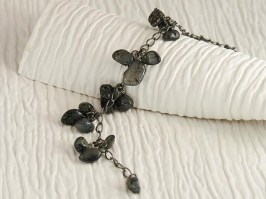 Black Crackled Agate Bracelet