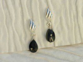 Black Spinel Drop Earrings