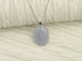 Blue Lace Agate Drop Necklace
