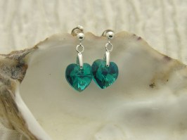 Caribbean Heart Stud Earrings