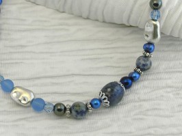 China Blue Nugget Necklace