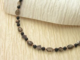 Chocolate Swirl Necklace - Close up