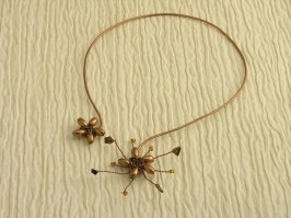 Copper Burst Torque Necklace