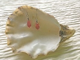 Crystal Drop Rose Earrings