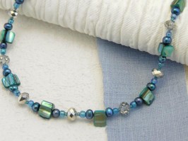 Cyan Shimmer A Shine Necklace