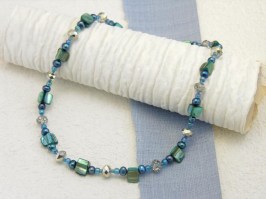 Cyan Shimmer A Shine Necklace