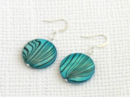Cyan Swirl Earrings