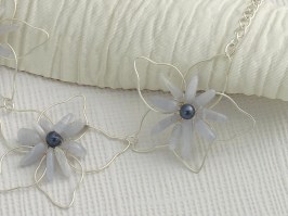 Daisy Chain Blue Chalcedony Necklace