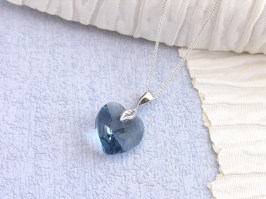 Denim Heart Necklace