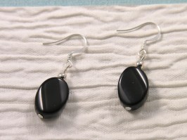 Obsidian Twist Earrings