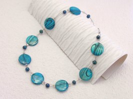 Cyan Swirl Necklace