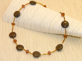Bronze Button Necklace