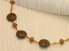 Bronze Button Necklace