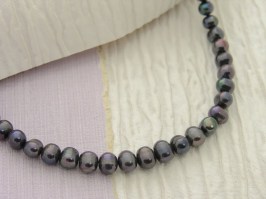 Elegant Pearl Necklace - Close up