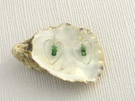 Emerald Heart Earrings