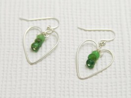 Emerald Heart Earrings