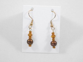 Pearl Drop Earrings Topaz