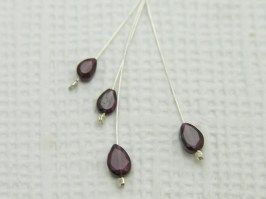 Garnet Pear Drop Earrings