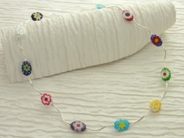Millefiori Oval Necklace