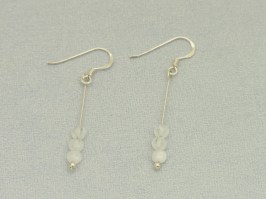 Moonstone Coin Earrings